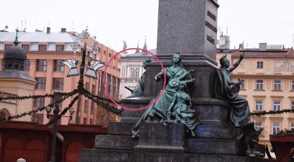 Adam Mickiewicz Statue in Krakow Poland