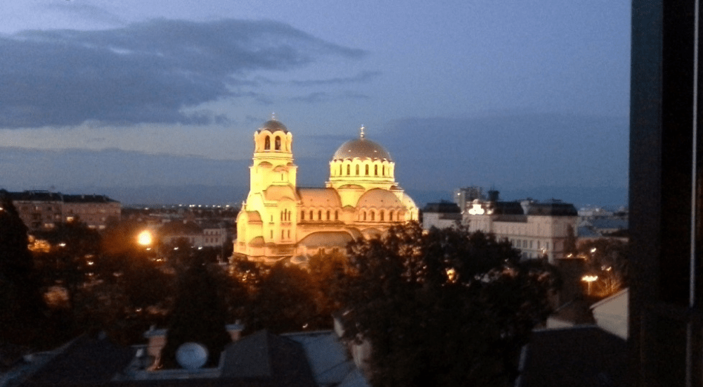 rooftop terrace at the sense hotel in sofia bulgaria