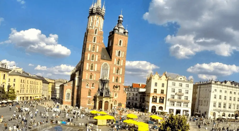 the market square in krakow