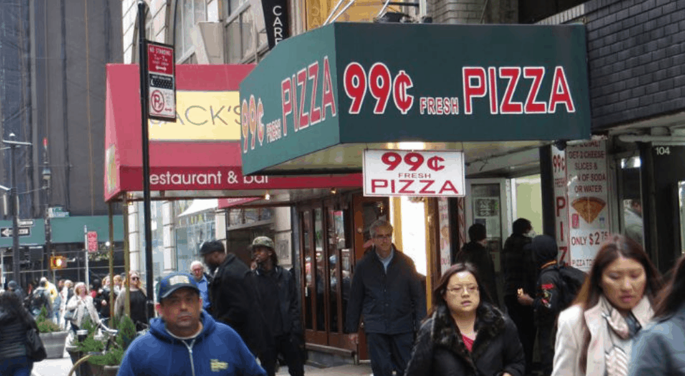 99 cent pizzas in new york city