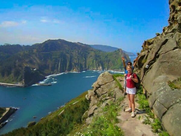 hiking along the camino de santiago around Pasai Donibane