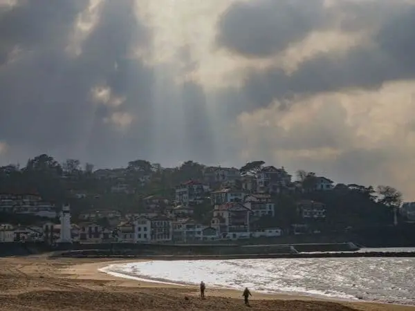 the cloudy beach of saint jean de luz