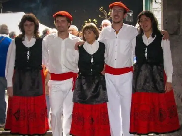 traditional basque clothing at a festival in azpetia