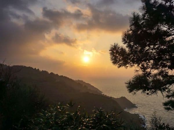 watching the sunset from mount Igueldo