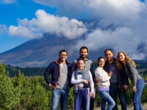 looking out at the popocatepetl at the paso de cortes near puebla mexico