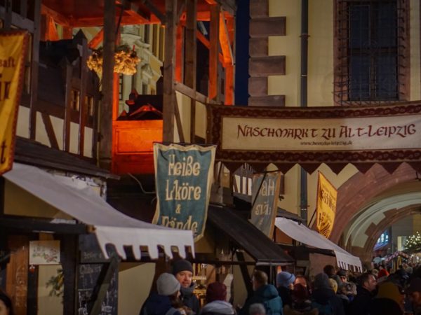 Medieval Christmas Market at the Leipzig Christmas Market in Germany