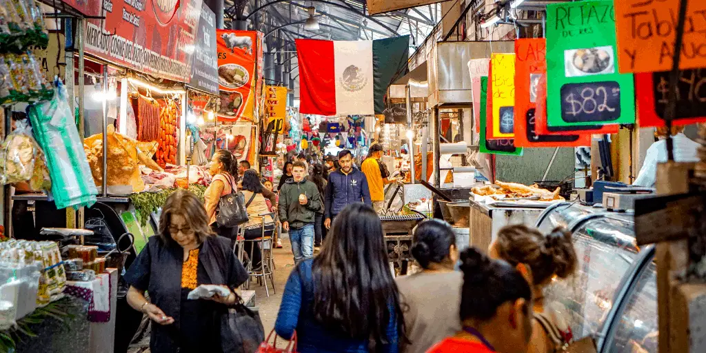 The San Pedro Market in Cholula, Mexico